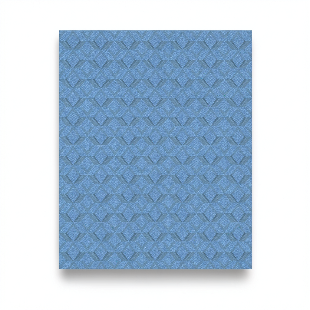 Italian Geometric Wall Covering 10m x 0.70m Blue, Model Z76046