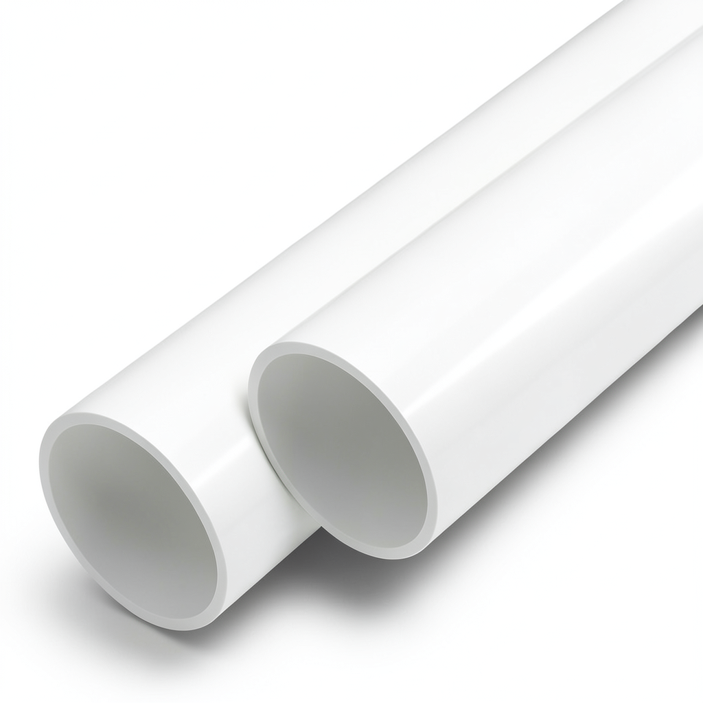 مواسير UPVC ضغط اسمي 6 بار قطر خارجي 50 مم سمك 1.6 مم لون أبيض