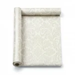 Italian Wallpaper Pale Beige Color Classic Design, Size 10mx0.70m, Model RC18044