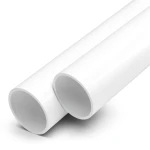 مواسير UPVC ضغط 8 بار قطر خارجي 160 مم سمك 4.9 مم لون أبيض