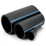 مواسير HDPE الوطني لشبكات المياه الغير مضغوطة ضغط 2 بار قطر خارجي 125 مم سمك 1.8 مم لون اسود