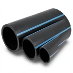 مواسير HDPE الوطني لشبكات المياه الغير مضغوطة ضغط 2 بار قطر خارجي 125 مم سمك 1.8 مم لون اسود