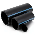 مواسير HDPE الوطني لشبكات المياه الغير مضغوطة ضغط 2 بار قطر خارجي 140 مم سمك 1.8 مم أسود