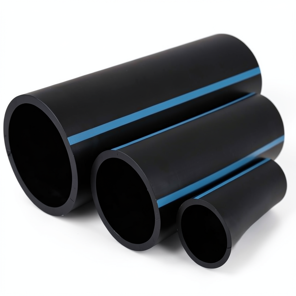 NPF HDPE Pipes Non Pressure Water Networks 2 Bar Pressure 160 mm OD 1.8 mm Thickness Black