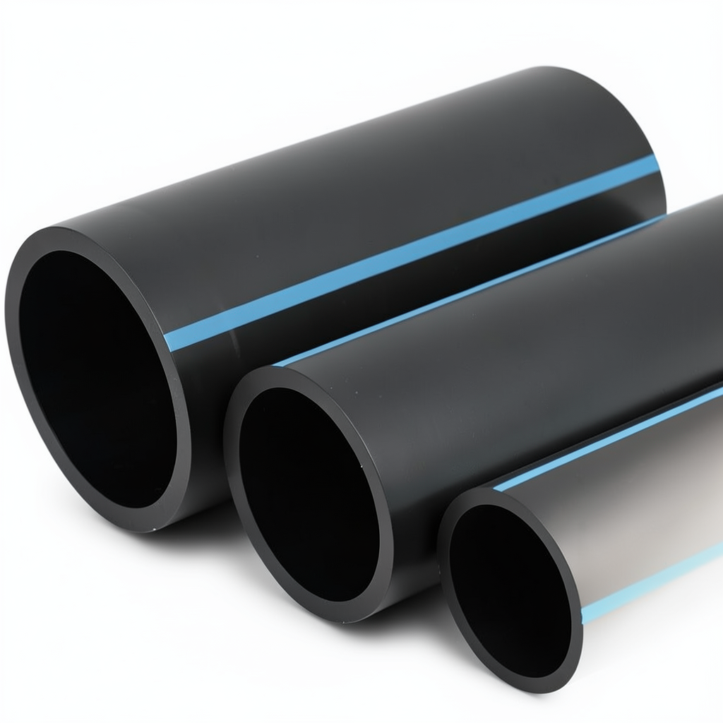 مواسير HDPE الوطني لشبكات المياه الغير مضغوطة ضغط 2 بار قطر خارجي 355 مم سمك 2.9 مم لون أسود