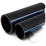 مواسير HDPE الوطني لشبكات المياه الغير مضغوطة ضغط 2 بار قطر خارجي 400 مم سمك 3.2 مم لون أسود