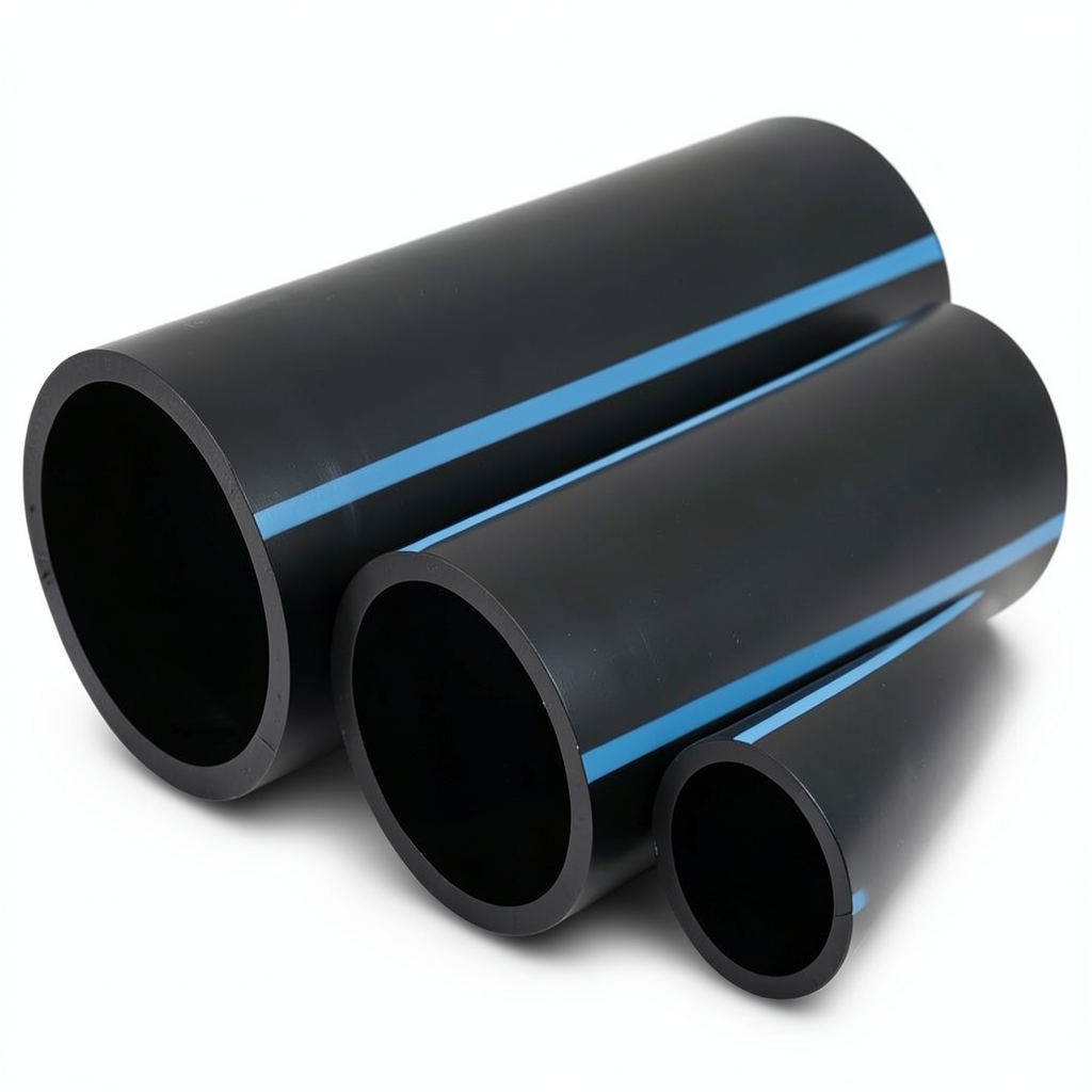مواسير HDPE الوطني لشبكات المياه الغير مضغوطة ضغط 2 بار قطر خارجي 400 مم سمك 3.2 مم لون أسود