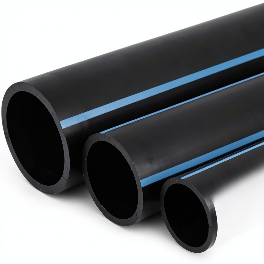 مواسير HDPE الوطني لشبكات المياه الغير مضغوطة ضغط 2 بار قطر خارجي 450 مم سمك 3.6 مم لون أسود