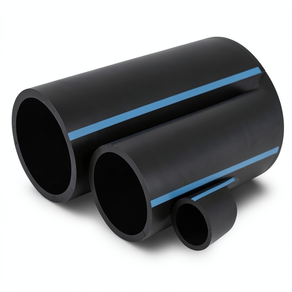 مواسير HDPE الوطني لشبكات المياه الغير مضغوطة ضغط 2 بار قطر خارجي 560 مم سمك 4.5 مم لون أسود