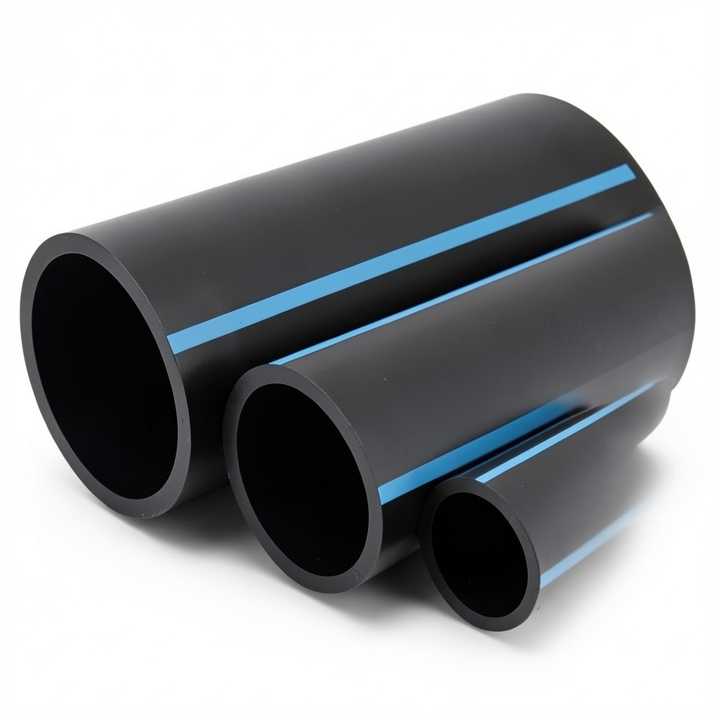 مواسير HDPE الوطني لشبكات المياه الغير مضغوطة ضغط 2 بار قطر خارجي 630 مم سمك 5 مم لون أسود