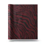 ورق جداري ايطالي لون احمر مع اسود تصميم نقشات، مقاس 10 م×0.70 م