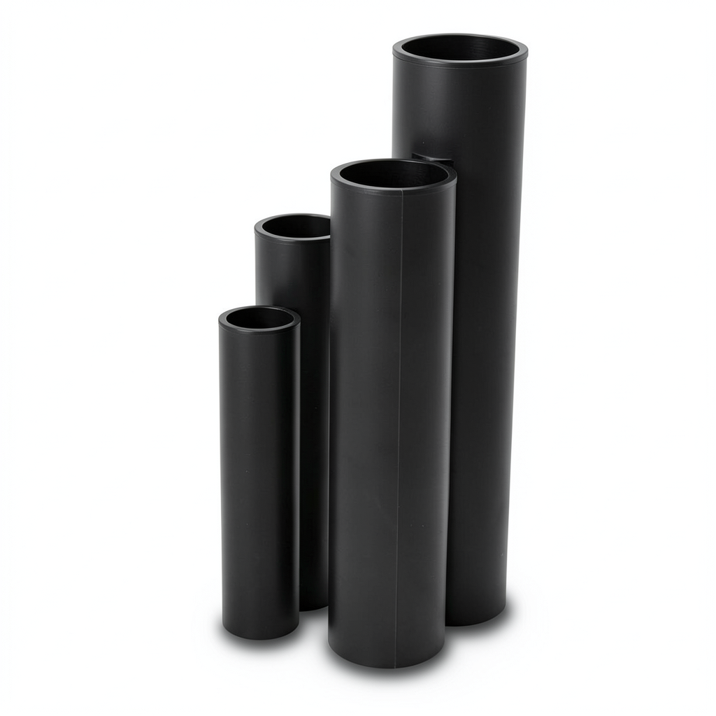 أنابيب HDPE SDR17 قطر خارجي 900 مم سمك 53.3 مم لون أسود