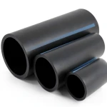 مواسير HDPE لشبكات المياه الغير مضغوطة ضغط 2 بار قطر خارجي 110 مم سمك 1.8 مم لون أسود