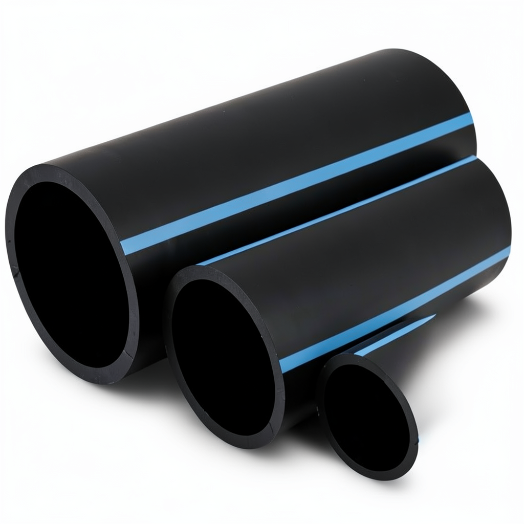 مواسير HDPE الوطني لشبكات المياه الغير مضغوطة ضغط 2 بار قطر خارجي 125 مم سمك 1.8 مم لون اسود