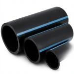 مواسير HDPE الوطني لشبكات المياه الغير مضغوطة ضغط 2 بار قطر خارجي 140 مم سمك 1.8 مم أسود