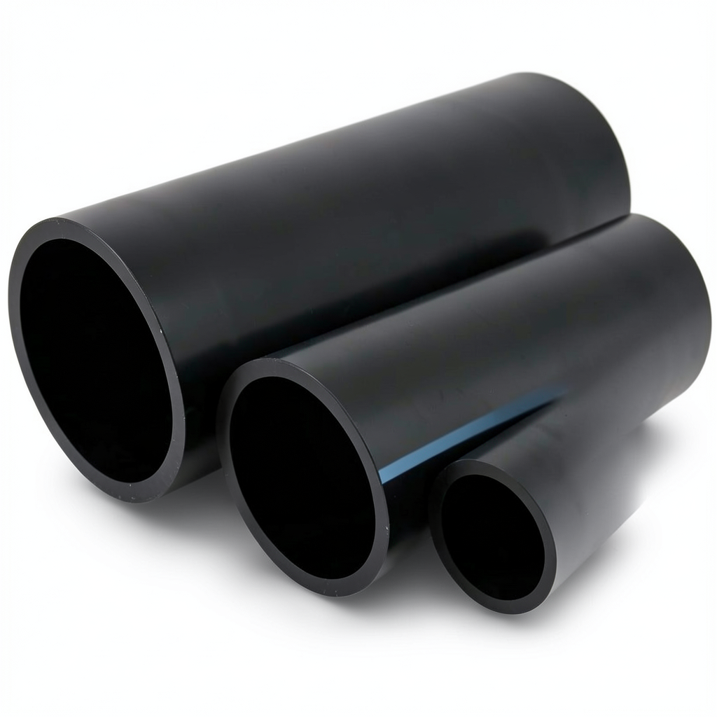 مواسير HDPE الوطني لشبكات المياه الغير مضغوطة ضغط 2 بار قطر خارجي 180 مم سمك 1.8 مم لون اسود