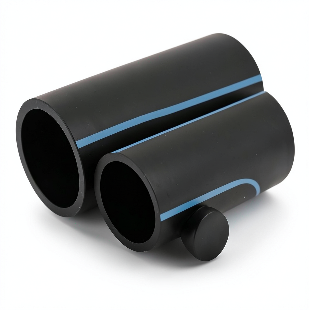 NPF HDPE Pipes Non Pressure Water Networks 2 Bar Pressure 200 mm OD 1.8 mm Thickness Black