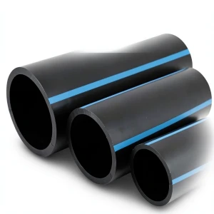 مواسير HDPE لشبكات المياه الغير مضغوطة ضغط 2 بار قطر خارجي 225 مم سمك 1.8 مم لون أسود