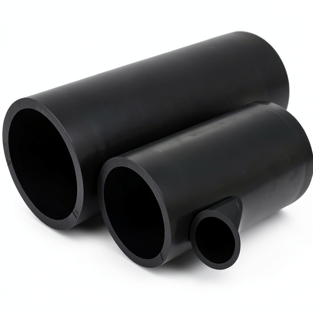 NPF HDPE Pipes Non Pressure Water Networks 2 Bar Pressure 450 mm OD 3.6 mm Thickness Black