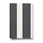 Italian Wallpaper Dark Gray with Beige Striped Design, 10m x 0.70m
