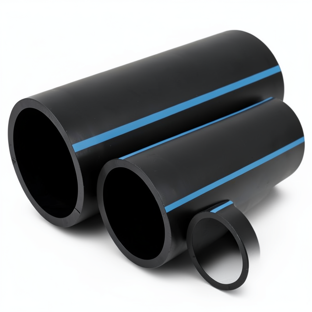 مواسير HDPE الوطني ضغط 2 بار قطر خارجي 710 مم سمك 5.7 مم لون أسود