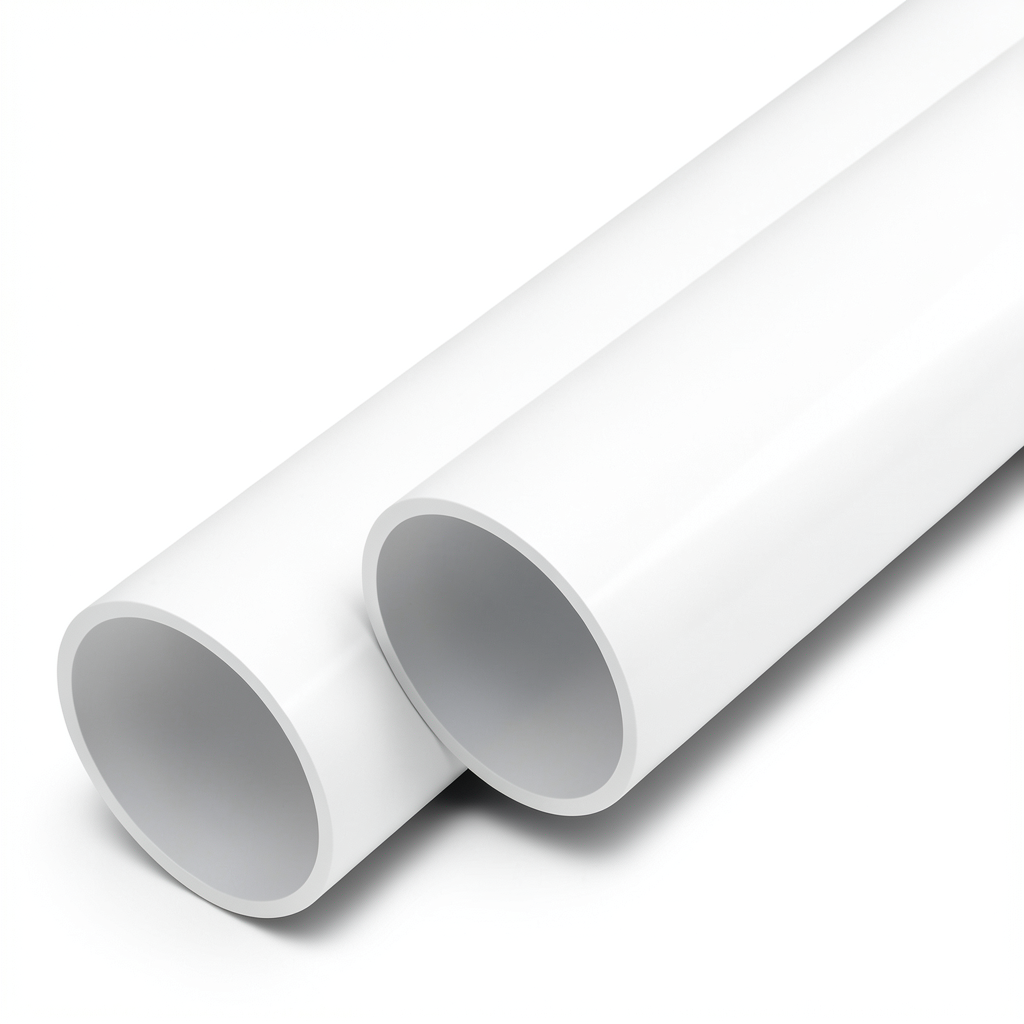 مواسير UPVC ضغط اسمي 8 بار قطر خارجي 50 مم سمك 2 مم لون أبيض