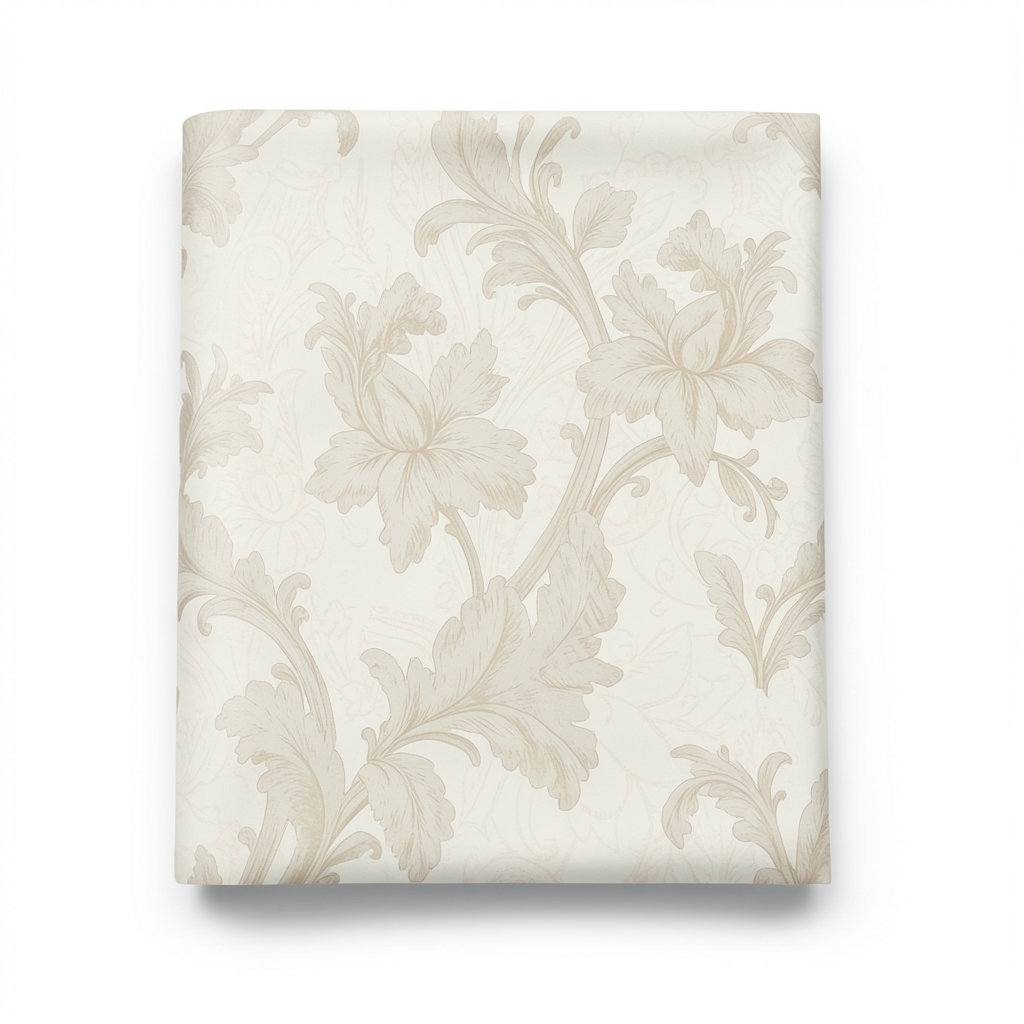 Italian Floral Wallpaper 10m x 0.73m Beige, Model 56805