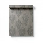 Italian wallpaper classic design size 10m x 1.06m, dark beige, model 44401