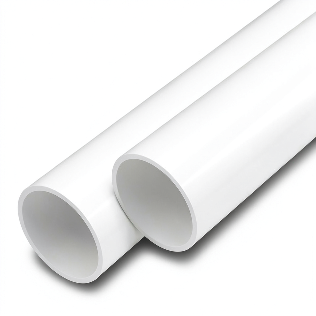 مواسير UPVC ضغط اسمي 8 بار قطر خارجي 75 مم سمك 2.9 مم لون أبيض