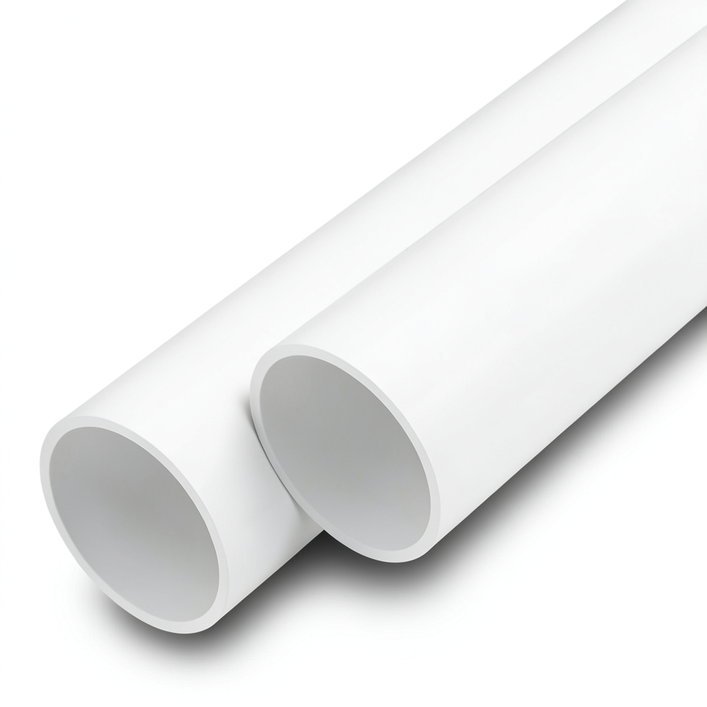 UPVC Pipes Nominal Pressure 10 Bar Outside Diameter 200 mm Thickness 7.7 mm White