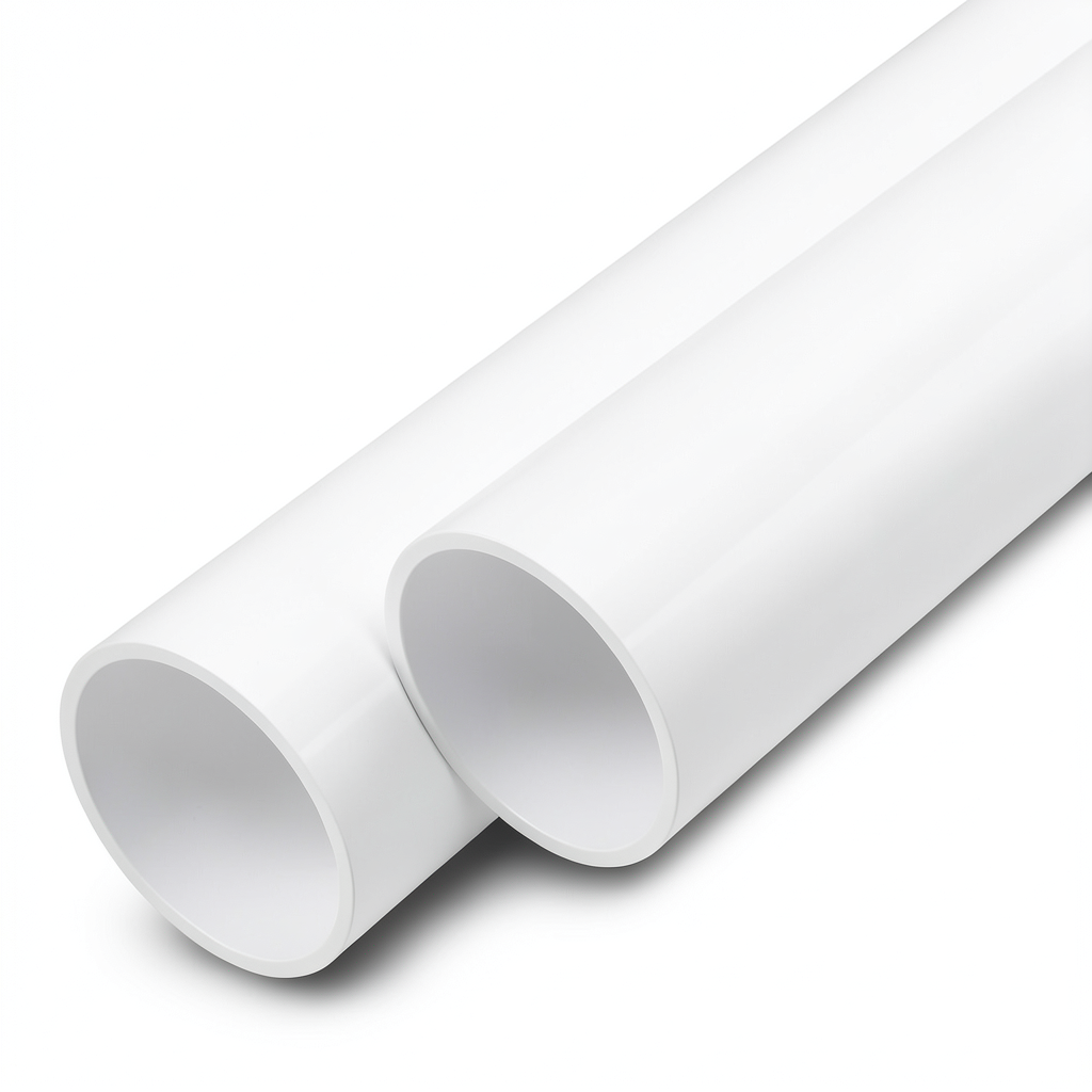 مواسير UPVC ضغط اسمي 10 بار قطر خارجي 180 مم سمك 6.9 مم لون أبيض
