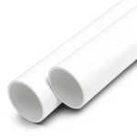 مواسير UPVC ضغط اسمي 10 بار قطر خارجي 200 مم سمك 7.7 مم أبيض