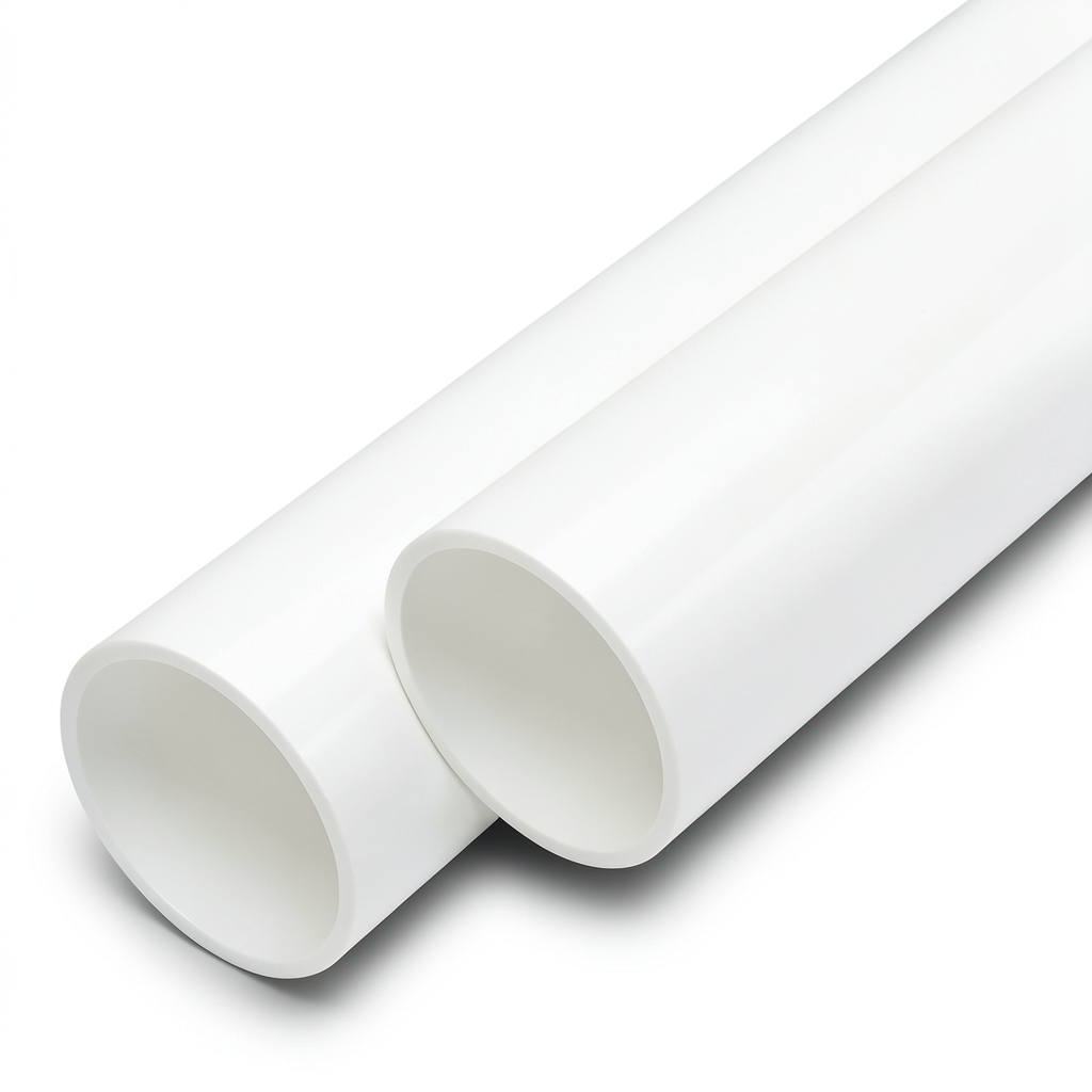مواسير UPVC ضغط اسمي 8 بار قطر خارجي 50 مم سمك 2 مم لون أبيض