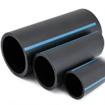 أنابيب HDPE الوطني لشبكات المياه الغير مضغوطة ضغط 4 بار قطر خارجي 125 مم سمك 2.5 مم لون أسود