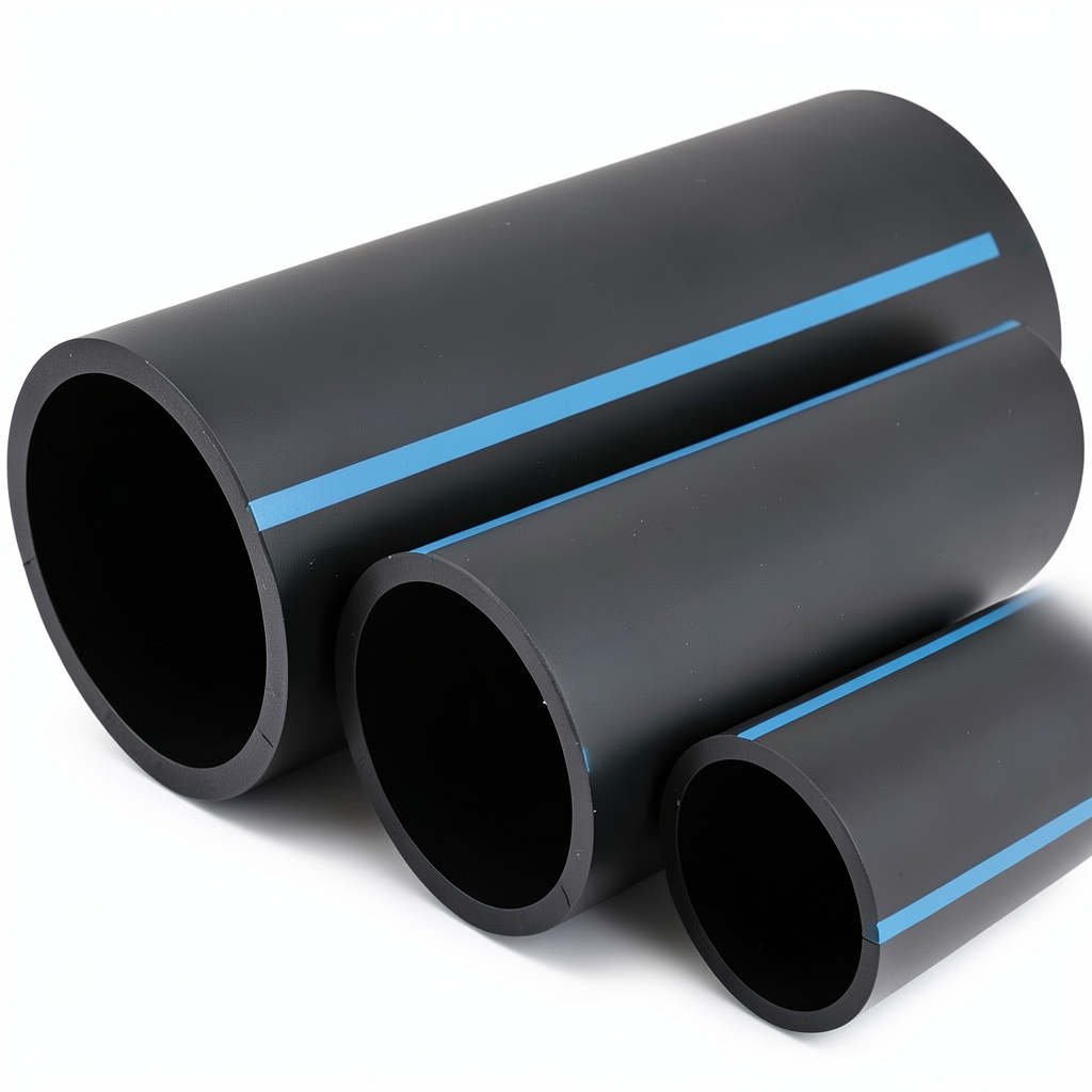 أنابيب HDPE الوطني لشبكات المياه الغير مضغوطة ضغط 4 بار قطر خارجي 125 مم سمك 2.5 مم لون أسود