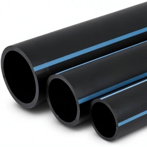 أنابيب HDPE الوطني لشبكات المياه الغير مضغوطة ضغط 4 بار قطر خارجي 180 مم سمك 3.6 مم لون أسود