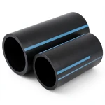 أنابيب HDPE الوطني لشبكات المياه الغير مضغوطة ضغط 4 بار قطر خارجي 225 مم سمك 4.5 مم لون أسود