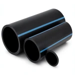 أنابيب HDPE الوطني لشبكات المياه الغير مضغوطة ضغط 4 بار قطر خارجي 250 مم سمك 4.9 مم لون اسود