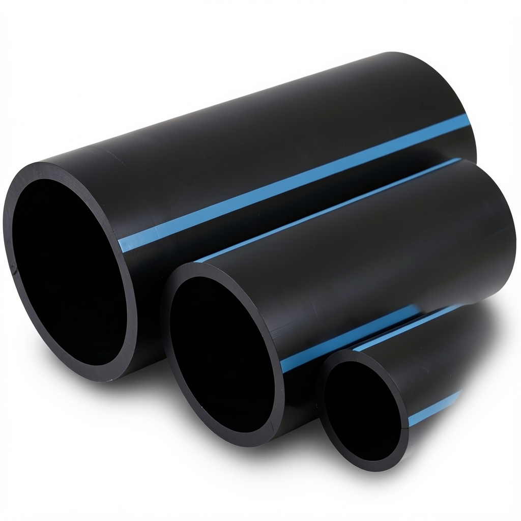 أنابيب HDPE الوطني لشبكات المياه الغير مضغوطة ضغط 4 بار قطر خارجي 315 مم سمك 6.2 مم لون أسود