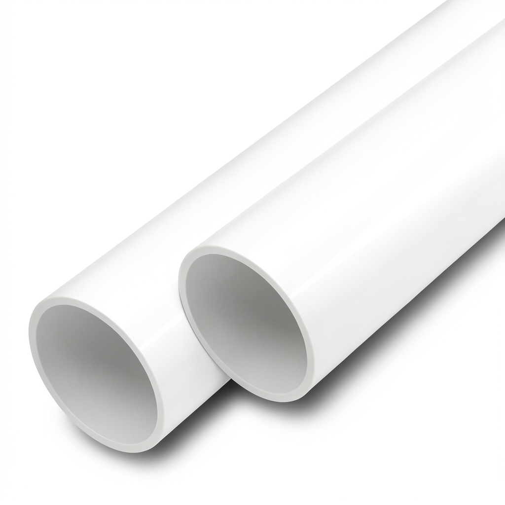 مواسير UPVC ضغط اسمي 10 بار قطر خارجي 125 مم سمك 4.8 مم أبيض