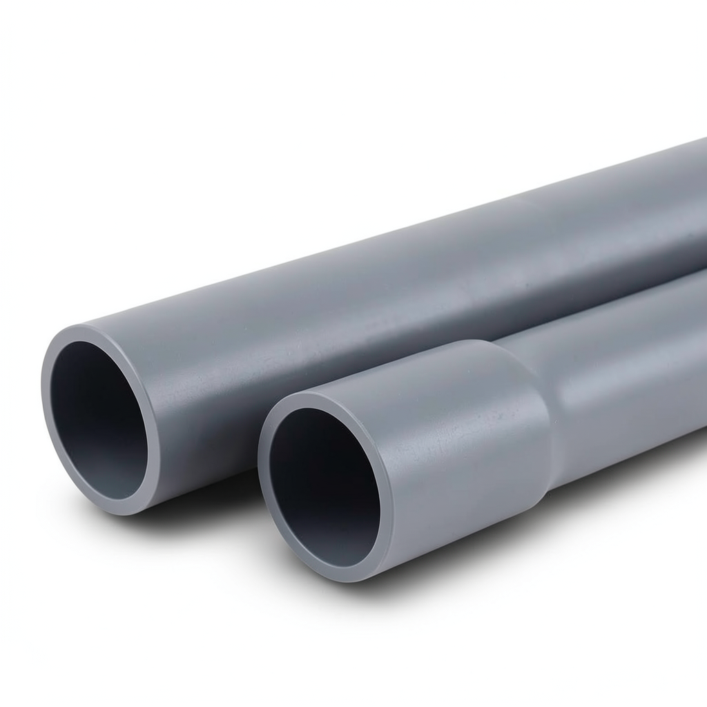 مواسير UPVC مقاس ½ إنش سمك 3.73 مم لون رمادي جدول 80