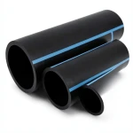 أنابيب HDPE الوطني لشبكات المياه الغير مضغوطة ضغط 4 بار قطر خارجي 630 مم سمك 12.4 مم لون أسود