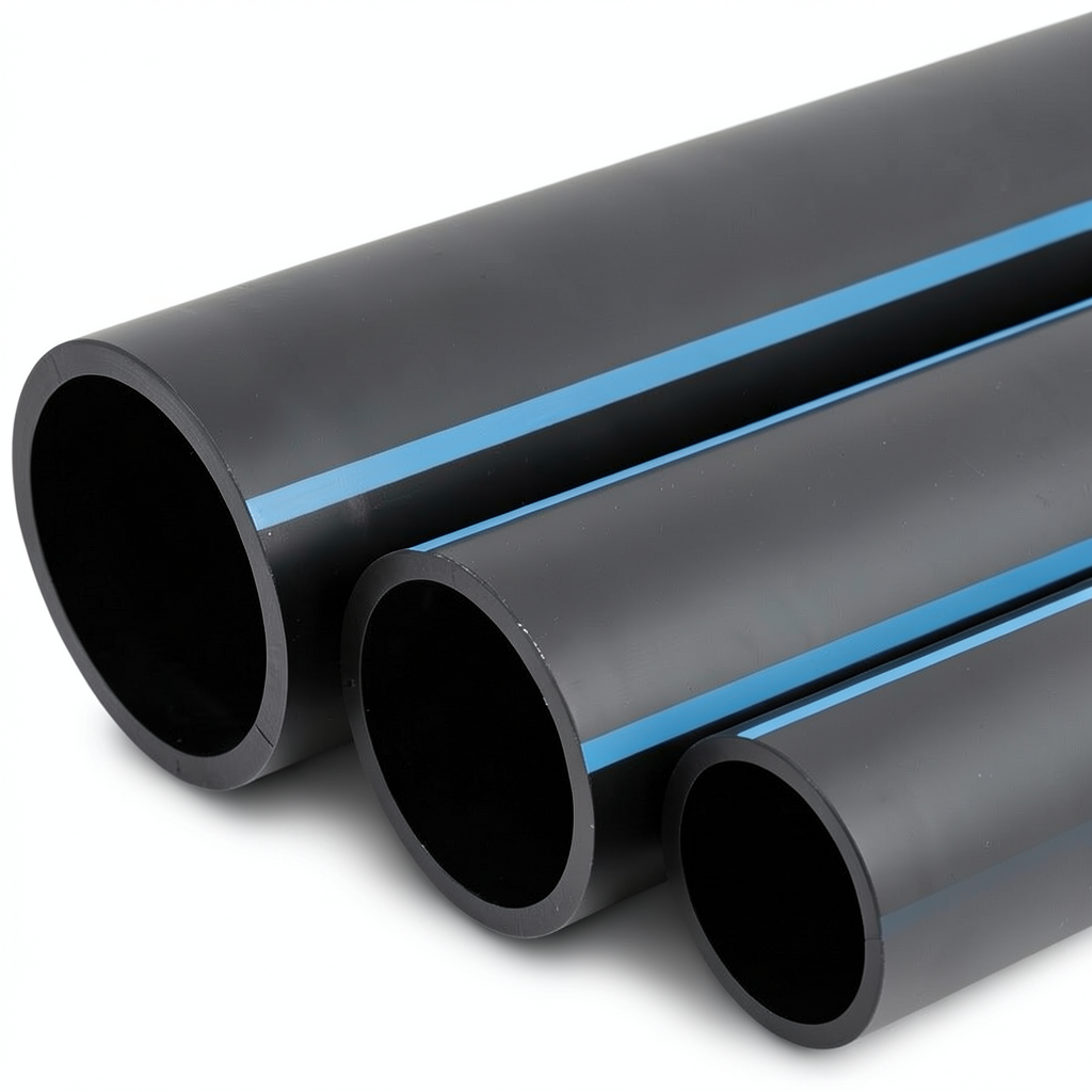 أنابيب HDPE الوطني لشبكات المياه الغير مضغوطة ضغط 4 بار قطر خارجي 710 مم سمك 14 مم لون أسود