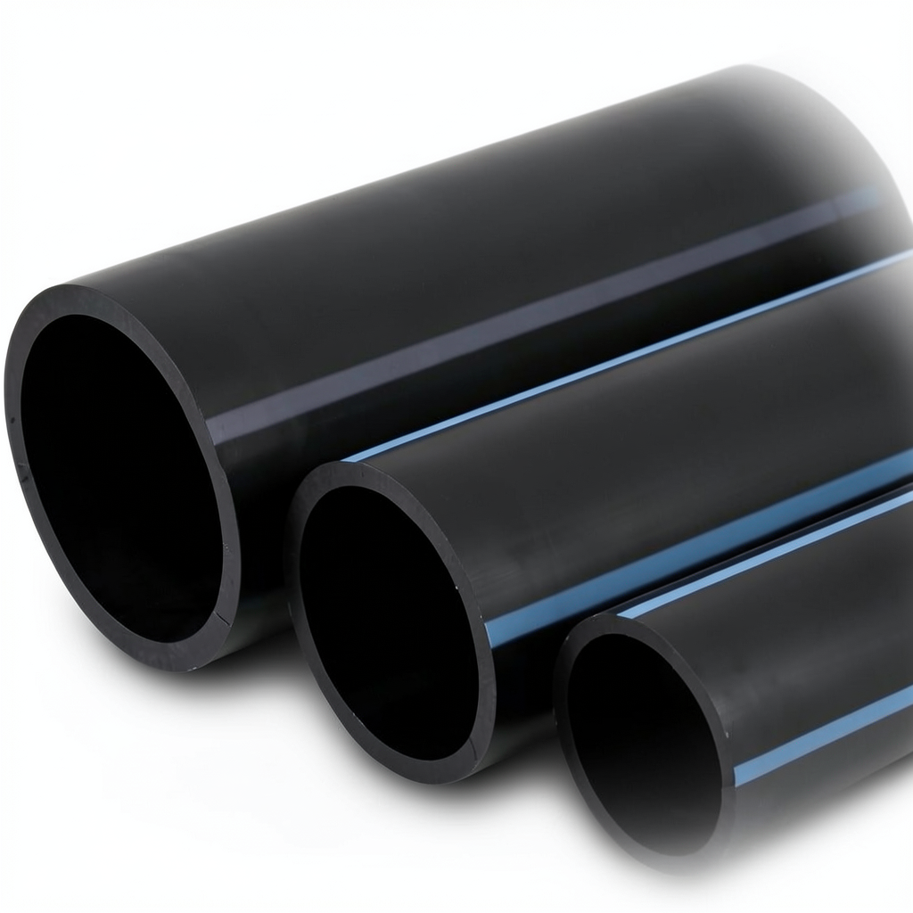 أنابيب HDPE الوطني لشبكات المياه الغير مضغوطة ضغط 4 بار قطر خارجي 90 مم سمك 1.8 مم لون أسود
