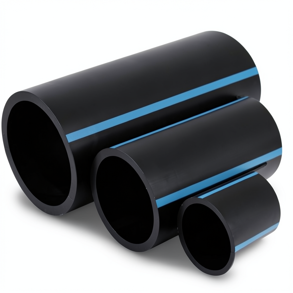 أنابيب HDPE الوطني لشبكات المياه الغير مضغوطة ضغط 4 بار قطر خارجي 140 مم سمك 2.8 مم لون اسود