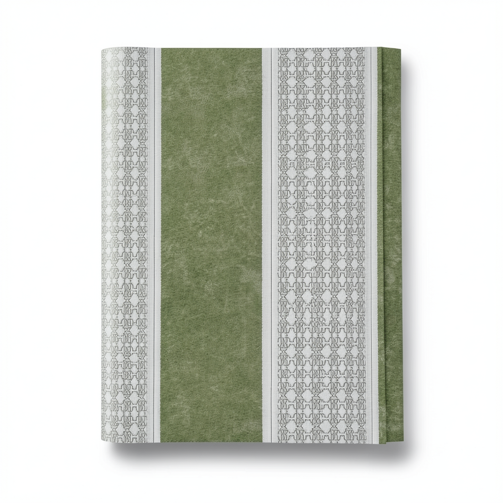 Italian Wallpaper Striped Design 10mx0.70m Green Color, Model rc17043