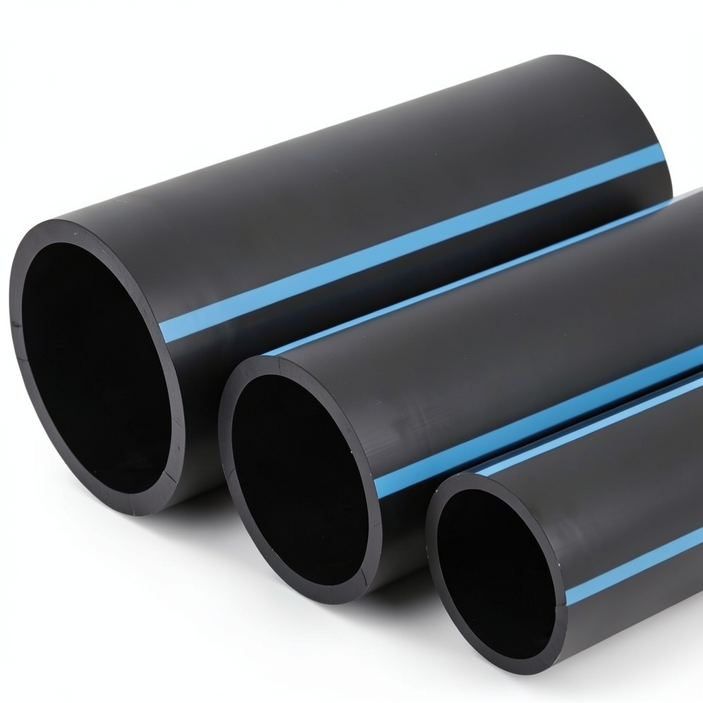 أنابيب HDPE الوطني لشبكات المياه الغير مضغوطة ضغط 4 بار قطر خارجي 250 مم سمك 4.9 مم لون اسود