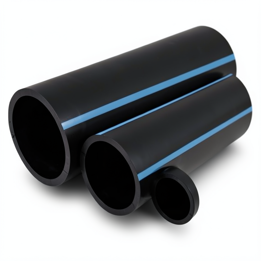 أنابيب HDPE الوطني لشبكات المياه الغير مضغوطة ضغط 4 بار قطر خارجي 315 مم سمك 6.2 مم لون أسود