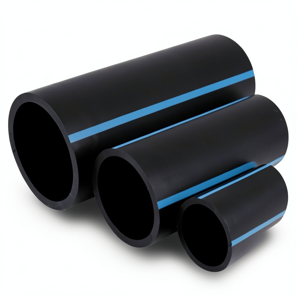 أنابيب HDPE الوطني لشبكات المياه الغير مضغوطة ضغط 4 بار قطر خارجي 400 مم سمك 7.9 مم لون أسود