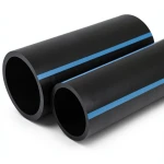 أنابيب HDPE الوطني لشبكات المياه الغير مضغوطة ضغط 4 بار قطر خارجي 630 مم سمك 12.4 مم لون أسود